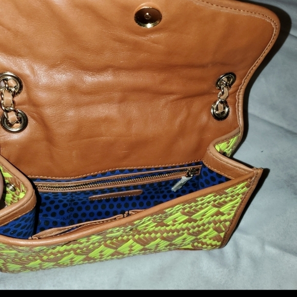 NWOT Rebecca Minkoff Rare Yellow and Brown Purse. Brand new without tags - Picture 7 of 11